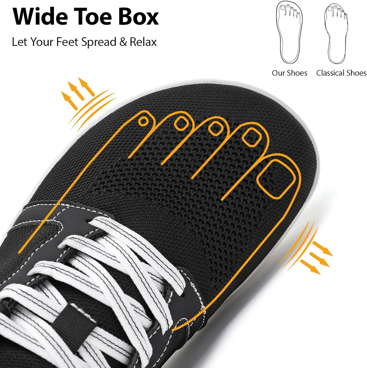 Womens Barefoot Shoes Wide Toe Walking Shoes Minimalist Zero Drop Shoes Breathable Trail Running Sneakers