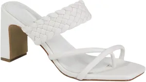 Women's Braided Heeled Sandals Square Toe Block Heel Sandals