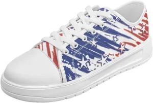 Womens Canvas Sneakers Lightweight Lace Up Fashion Comfortable Canvas Shoes Low Top Slip On Casual Tennis Walking Footwear