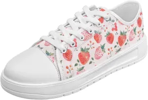 Womens Canvas Sneakers Lightweight Lace Up Fashion Comfortable Canvas Shoes Low Top Slip On Casual Tennis Walking Footwear