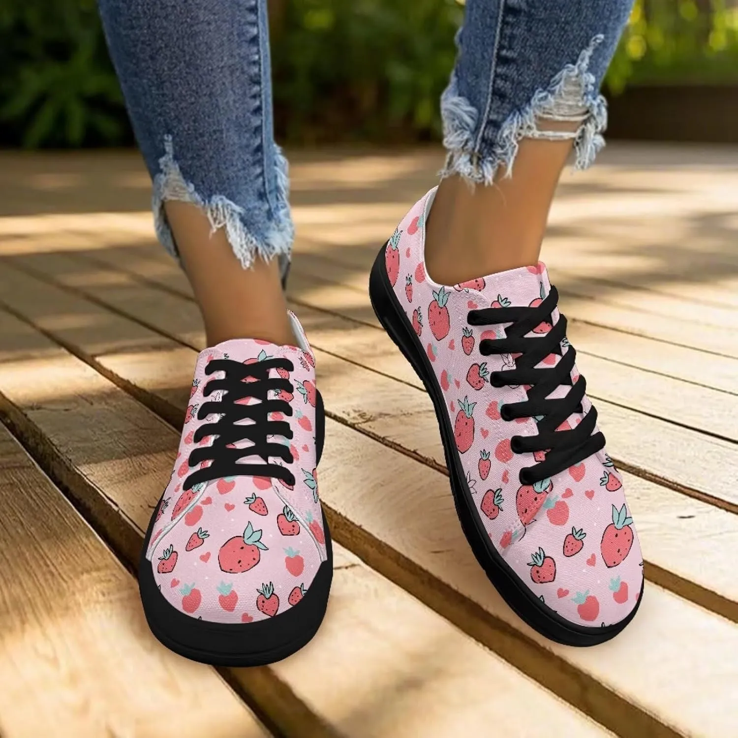 Women’s Canvas Sneakers Orthotic Walking Shoes with Memory Foam Non-Slip Canvas Shoes for Hiking Walking Running