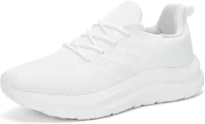 Women's Cushioning Running Shoes - Slip on Memory Foam Comfortable Walking Tennis Sneakers Ladies Athletic Gym Workout Sport Jogging Shoe Lightweight