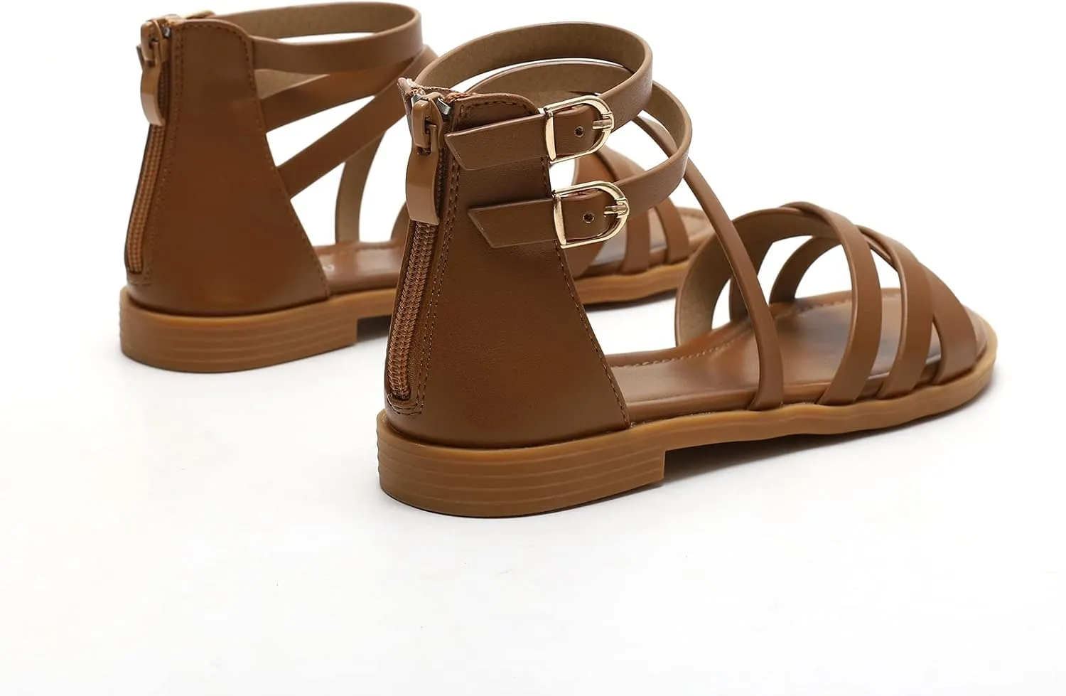 Women's Gladiator Sandals Summer Flat Strappy Sandals Fashion Dress Beach Shoes