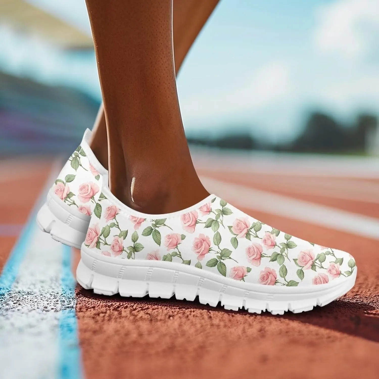 Women's Hiking Exercise Running Sneaker Casual Cozy Low-Top Yoga Workout Shoes Non-Slip Slip-On Lightweight Sneaker for Women US 5.5-11.5