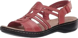 Women's Janna Sandal Arch Support Sandals with Back Strap Comfortable Walking Ladies Slip On Beach Shoes Vintage Leather Adjustable Hook and Loop Wedge Sandal Black Orthopedic Slippers