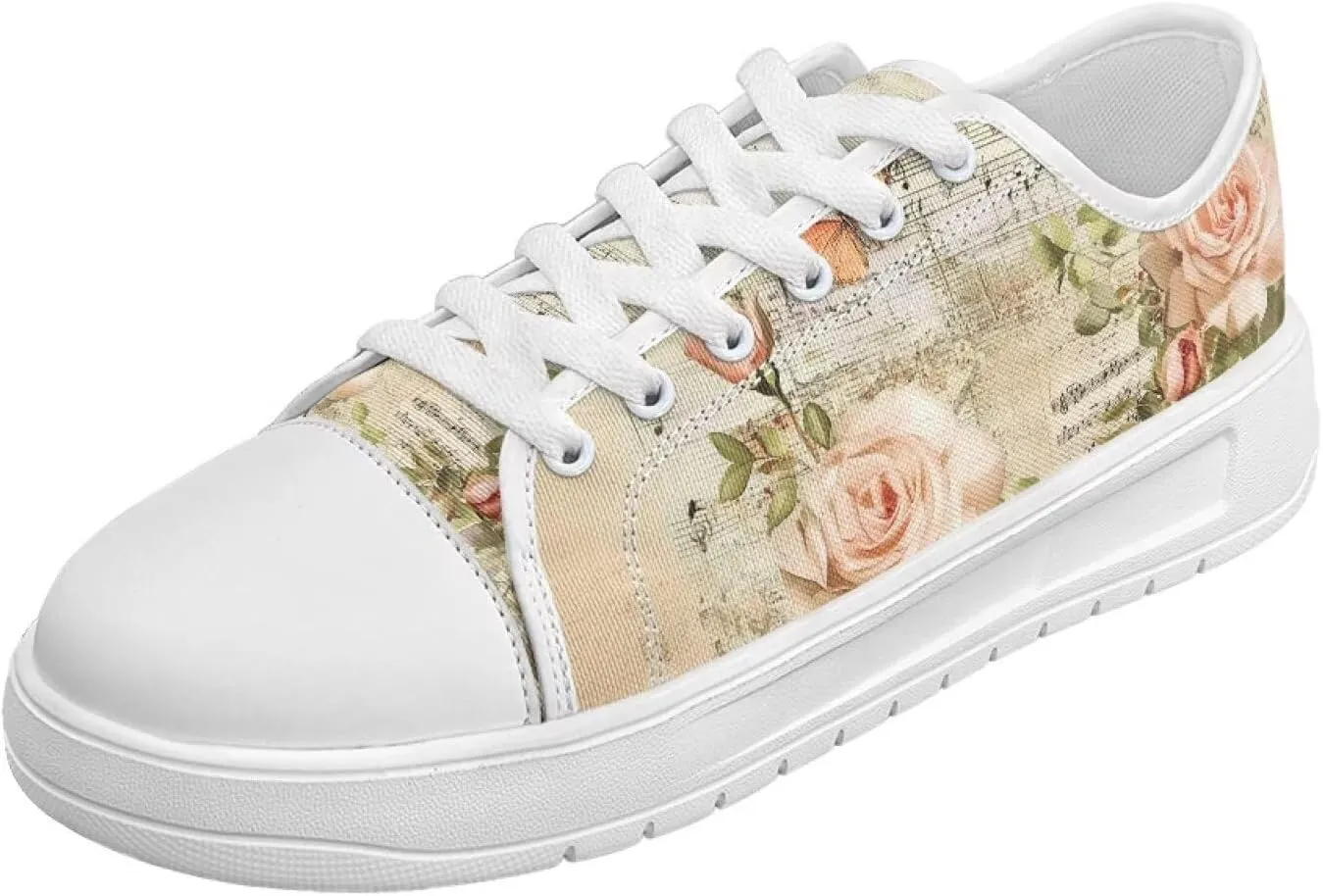 Women's Lace Up Low Top Canvas Shoes Fashion Casual Round Toe Sneakers Hands Free No Laces Barefoot Shoes US5.5-13.5