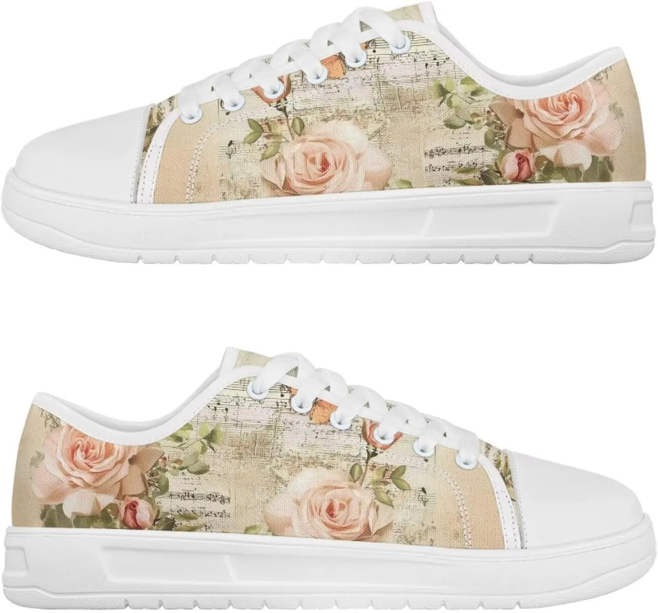 Women's Lace Up Low Top Canvas Shoes Fashion Casual Round Toe Sneakers Hands Free No Laces Barefoot Shoes US5.5-13.5