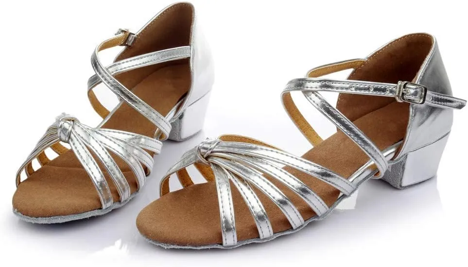 Women's Latin Dance Shoes Ballroom Practice Dance Heels Dressy Wedding Bride Sandals Prom Graduation Business Heels