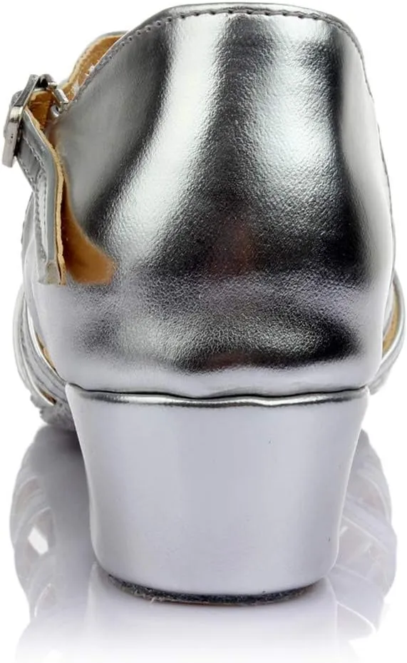 Women's Latin Dance Shoes Ballroom Practice Dance Heels Dressy Wedding Bride Sandals Prom Graduation Business Heels