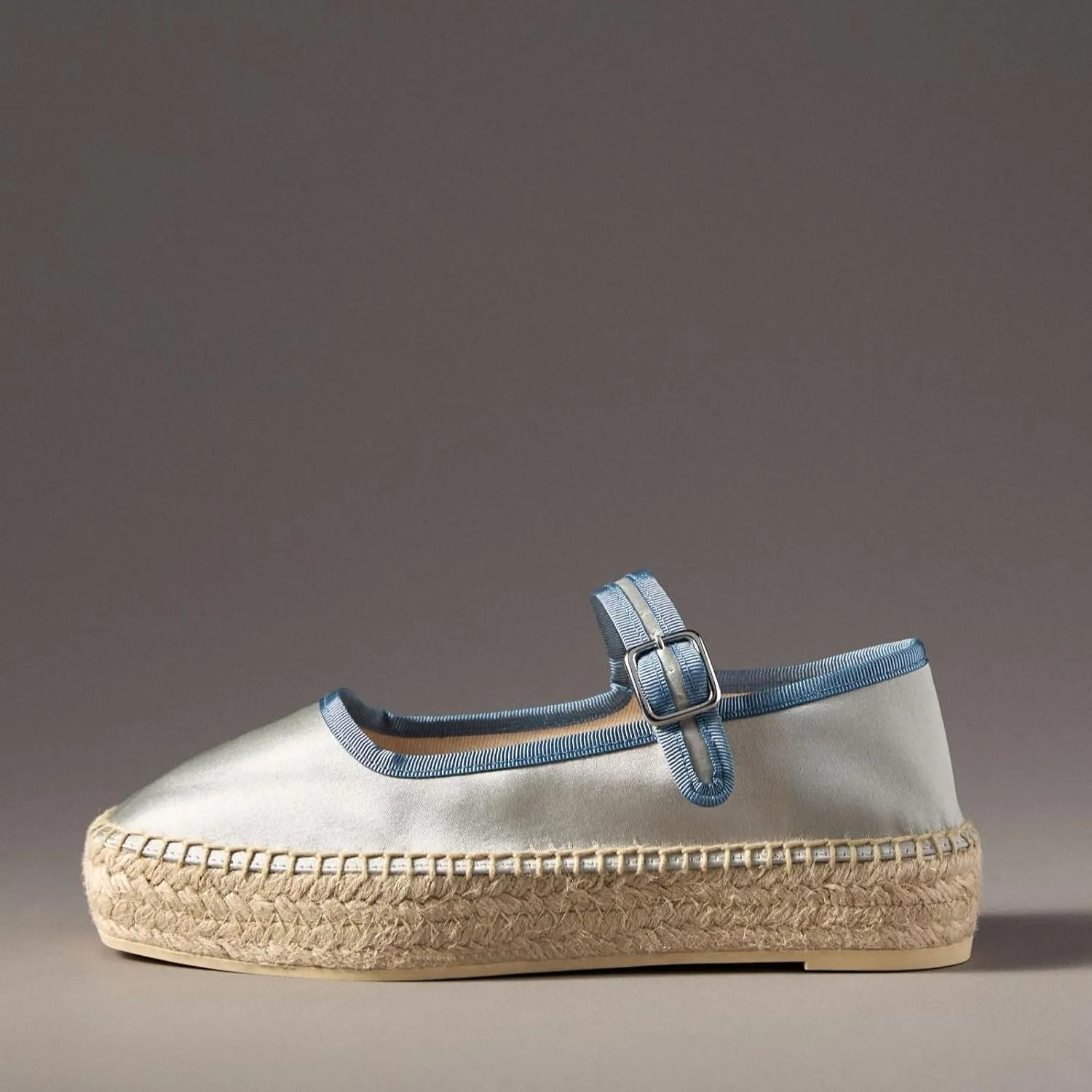 Women's Mary Jane Espadrilles Flats Platform Espadrilles Woven Outsole Shoes Canvas Flats