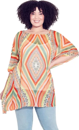 Women's Poncho-Watercolor