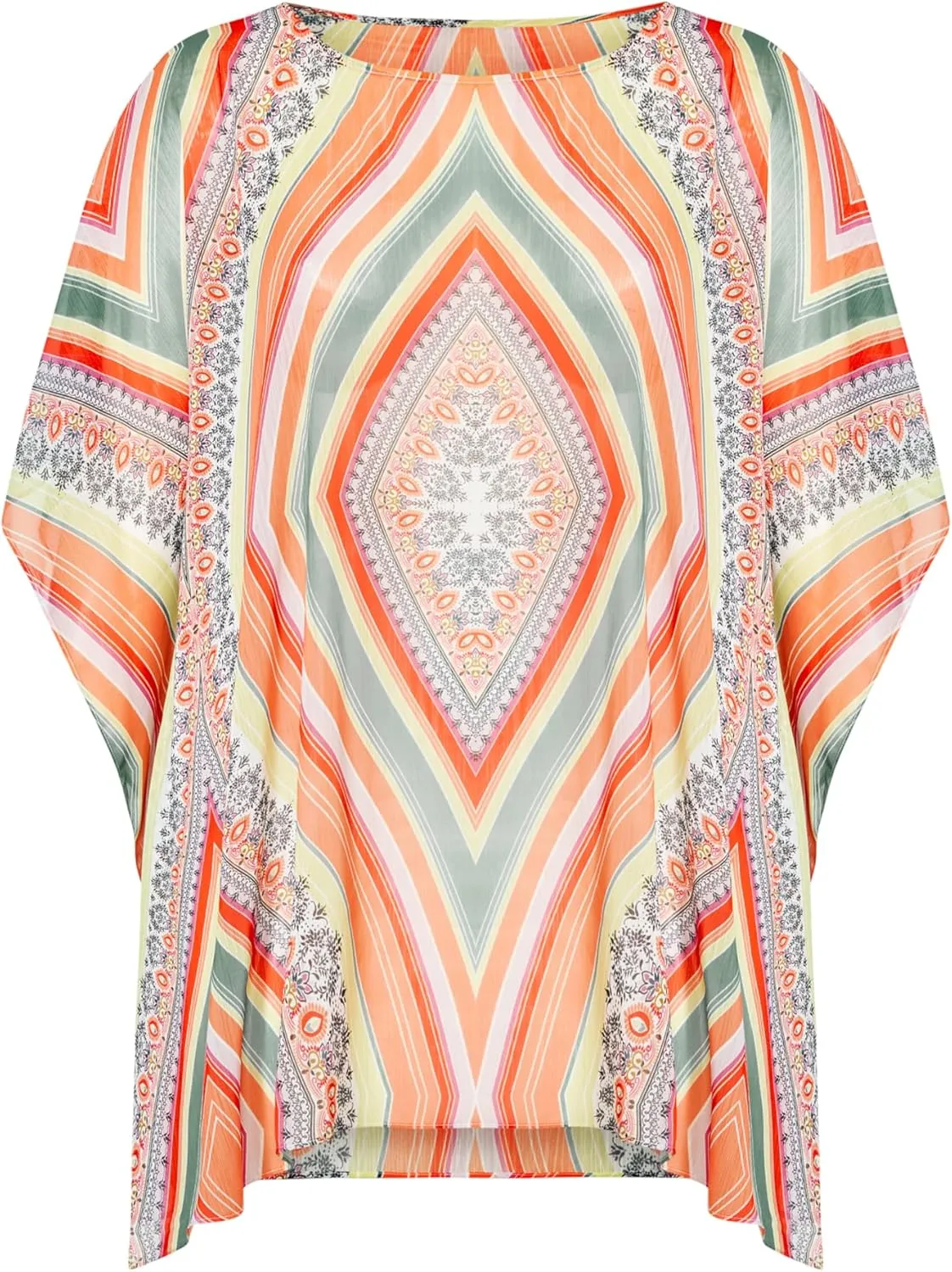 Women's Poncho-Watercolor