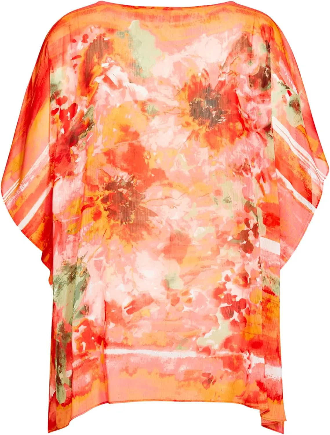 Women's Poncho-Watercolor