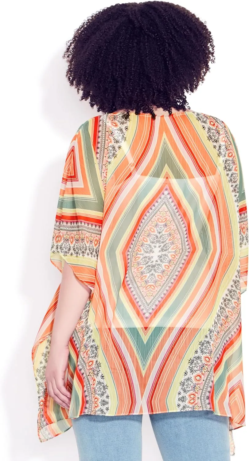 Women's Poncho-Watercolor