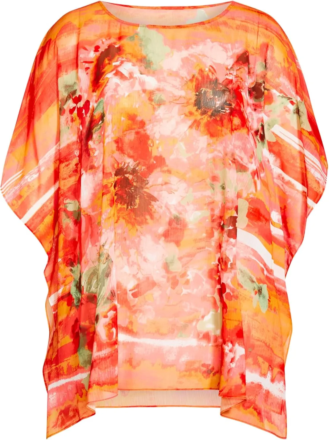 Women's Poncho-Watercolor