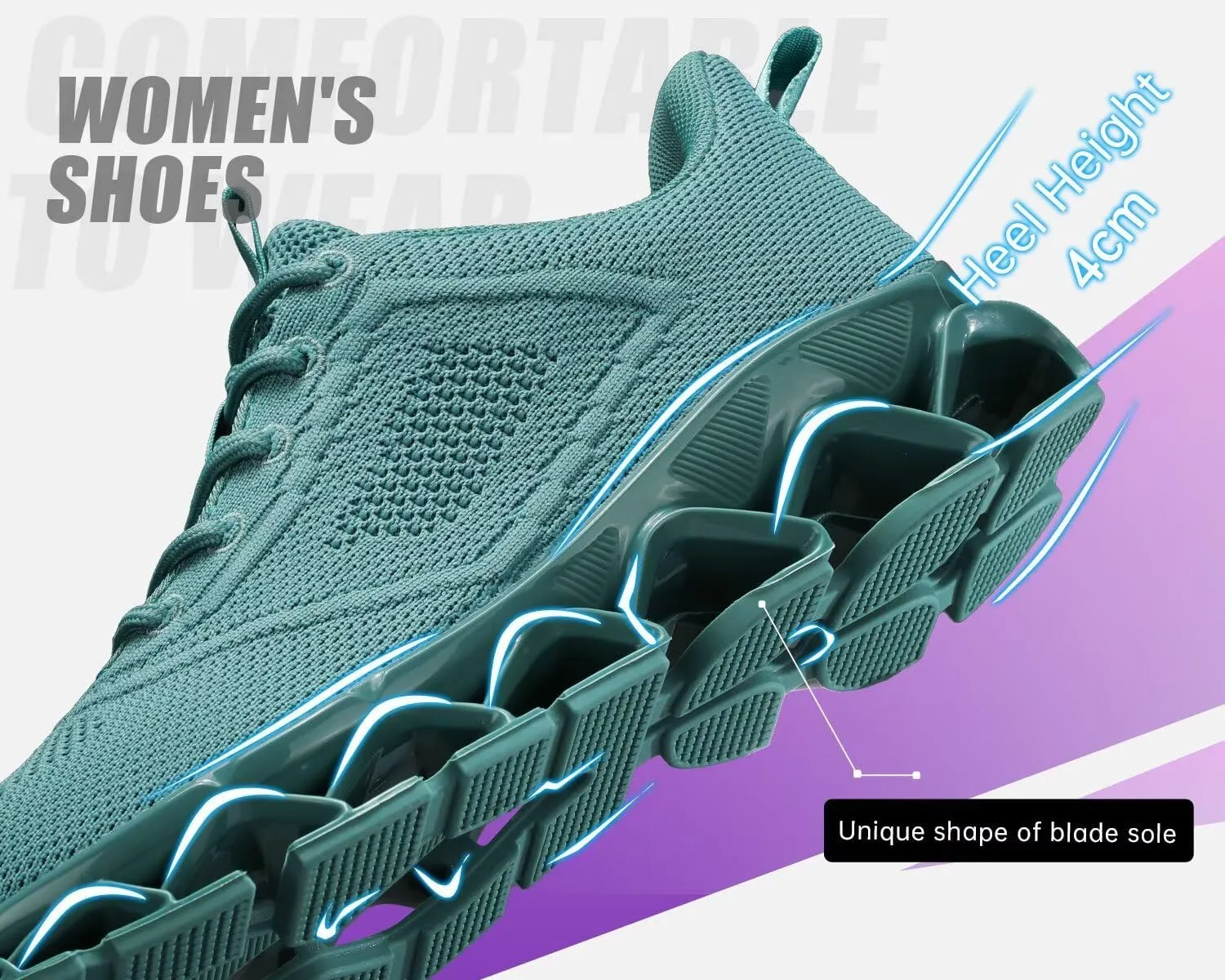 Womens Running Shoes Blade Tennis Walking Casual Fashion Sneakers Breathable Non Slip Gym Sports Work Athletic Trainers