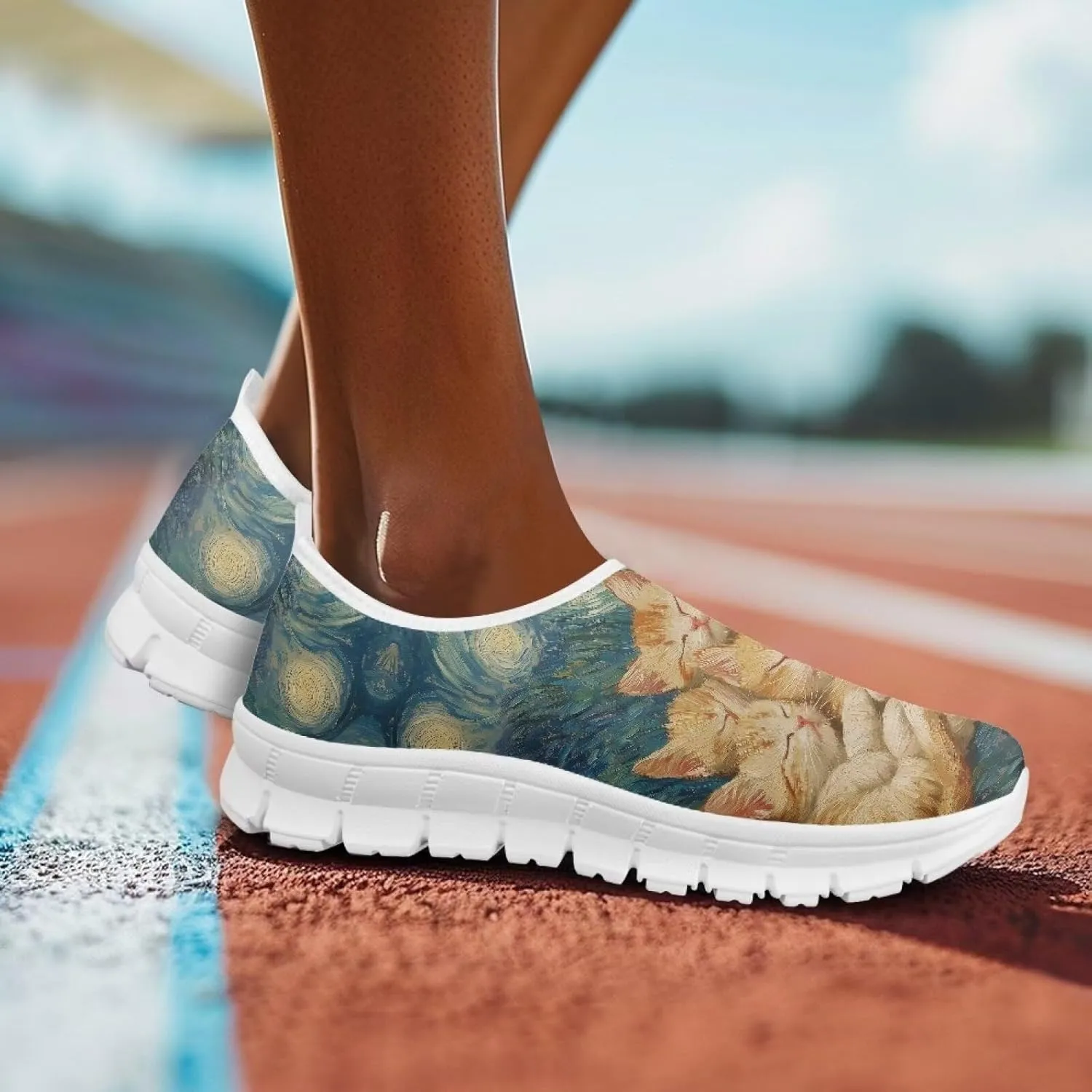 Women's Sneakers Casual Low-Top Soft Sport Tennis Sneakers Hands Free Breathable Lightweight Workout Walking Shoes for Women US 5.5-11.5