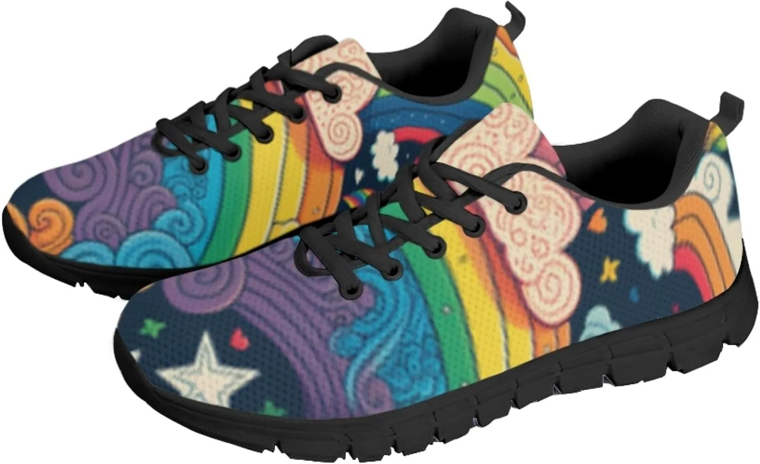 Womens Sports Shoes Trainer Running Travel Sneaker Causal Walking Low Heel Lace Up Teens Adults Sneakers Breathable Flexible