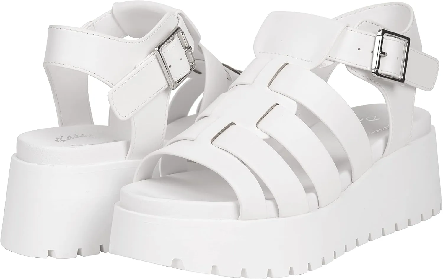 Women's Strappy Chunky Platform Sandals - Fashion Gladiator Sandals with Adjustable Buckle KAROL
