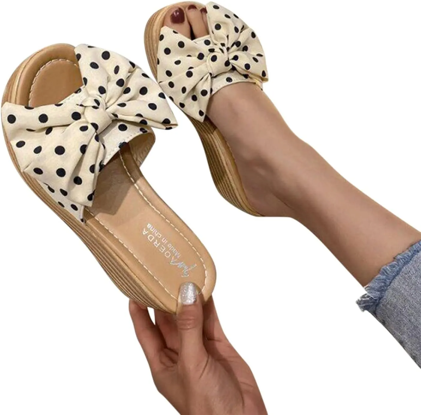 Women's Wedge Platform Sandals Fashion Summer Sandal Sandals for Women Flat Boho Platform Slippers Open Toe Espadrilles Bow Wedge Sandal Casual Close Toe Heels Stylish Shoes 2025