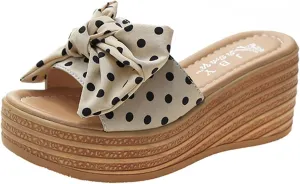 Women's Wedge Platform Sandals Fashion Summer Sandal Sandals for Women Flat Boho Platform Slippers Open Toe Espadrilles Bow Wedge Sandal Casual Close Toe Heels Stylish Shoes 2025