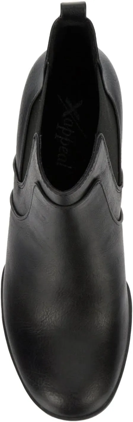 XAPPEAL Elise - Women's Leather Lug Sole Wedge Ankle Boots