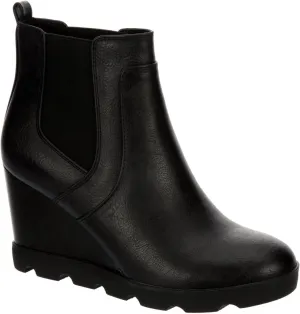 XAPPEAL Elise - Women's Leather Lug Sole Wedge Ankle Boots
