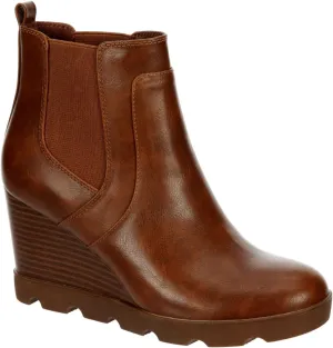 XAPPEAL Elise - Women's Leather Lug Sole Wedge Ankle Boots