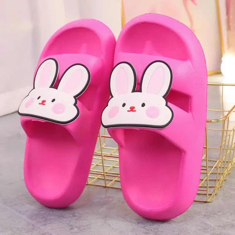 Y2K Thick Sole Bow Slide Sandals for Women – Japanese Manga Style Cute Love Slippers, Soft Anti-Slip Outdoor Platform Shoes