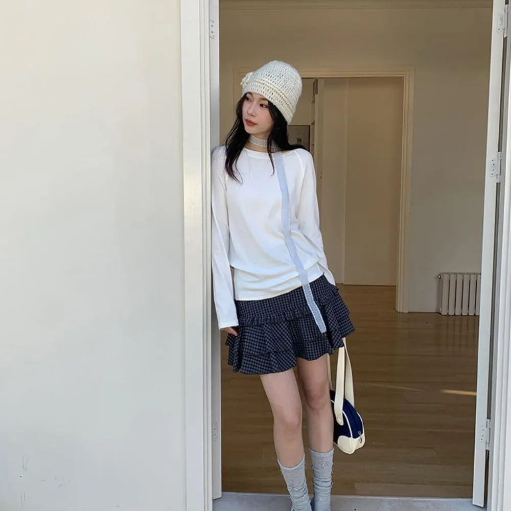 Y2K Vintage Plaid Mini Skirt Emo Grunge High Waisted Short Pleated Skirt Acubi Alt A-line Skater Skirt Preppy Clothes