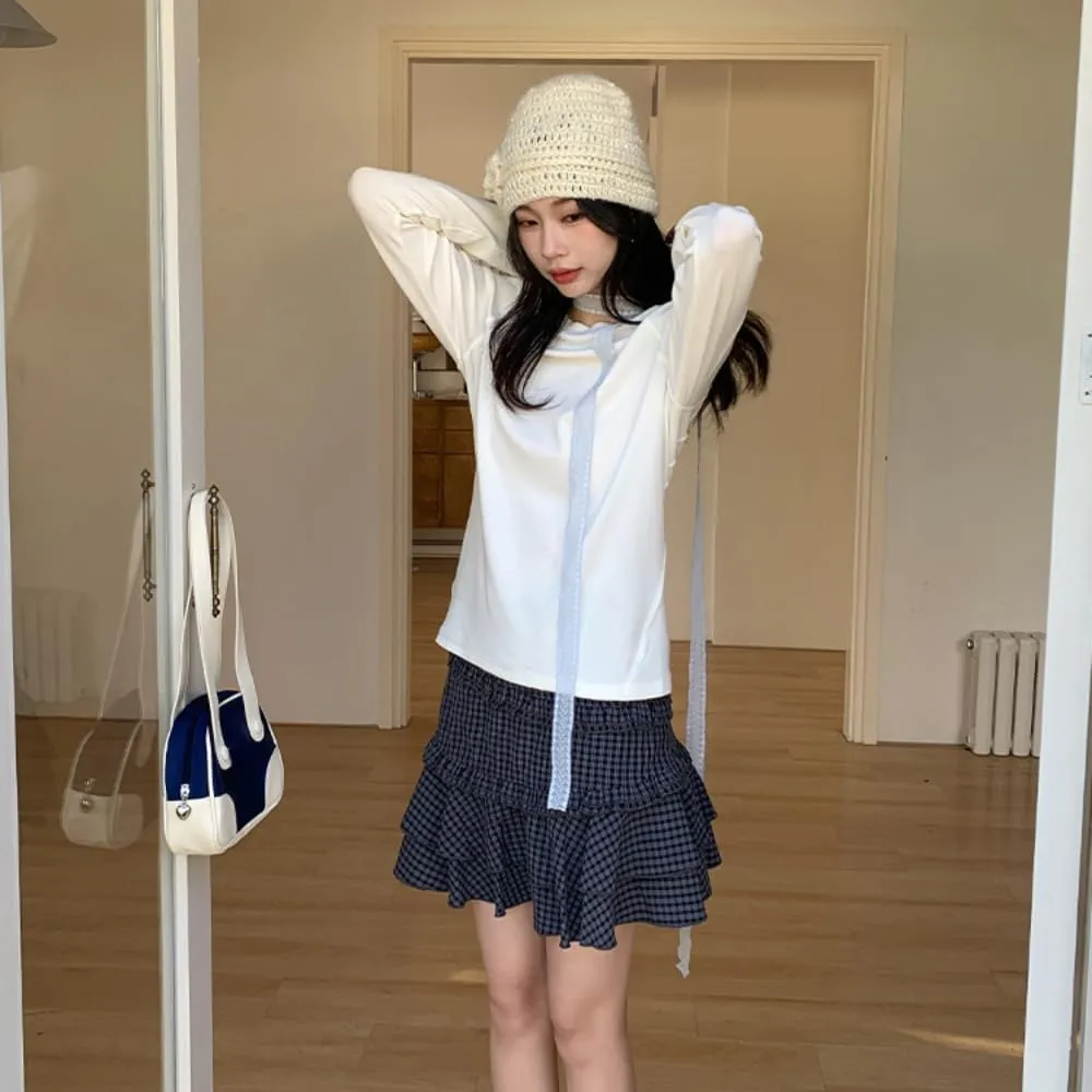 Y2K Vintage Plaid Mini Skirt Emo Grunge High Waisted Short Pleated Skirt Acubi Alt A-line Skater Skirt Preppy Clothes