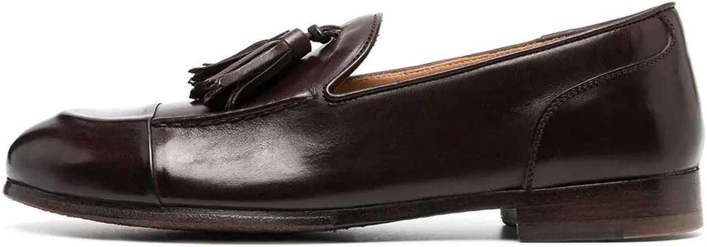YDN Women Casual Low Heel Loafers Round Toe Slip On Tassels Flats Comfort Shoes for Women Size 4-15 US