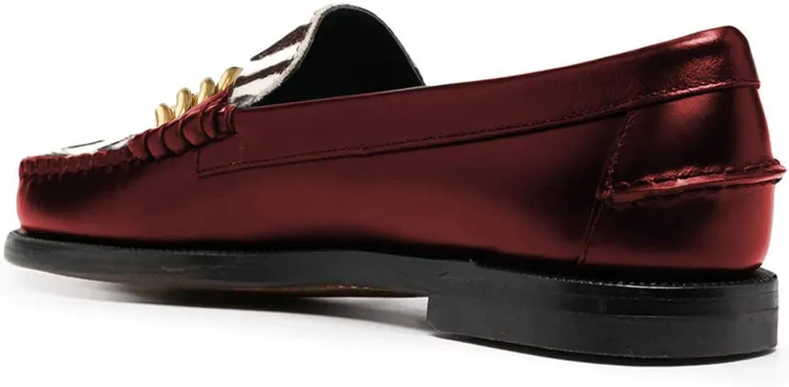 YDN Women Casual Slip On Loafers Flats Round Closed Toe Suede Animal-Print Patchwork Leather Hidden Low Heel Slide Dress Pump Ladies Girls Comfort Walking Driver Shoes