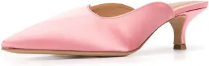 YDN Women Comfort Pointed Closed Toe Mules Low Kitten Heel Slide Loafers Dress Party Office Sandals