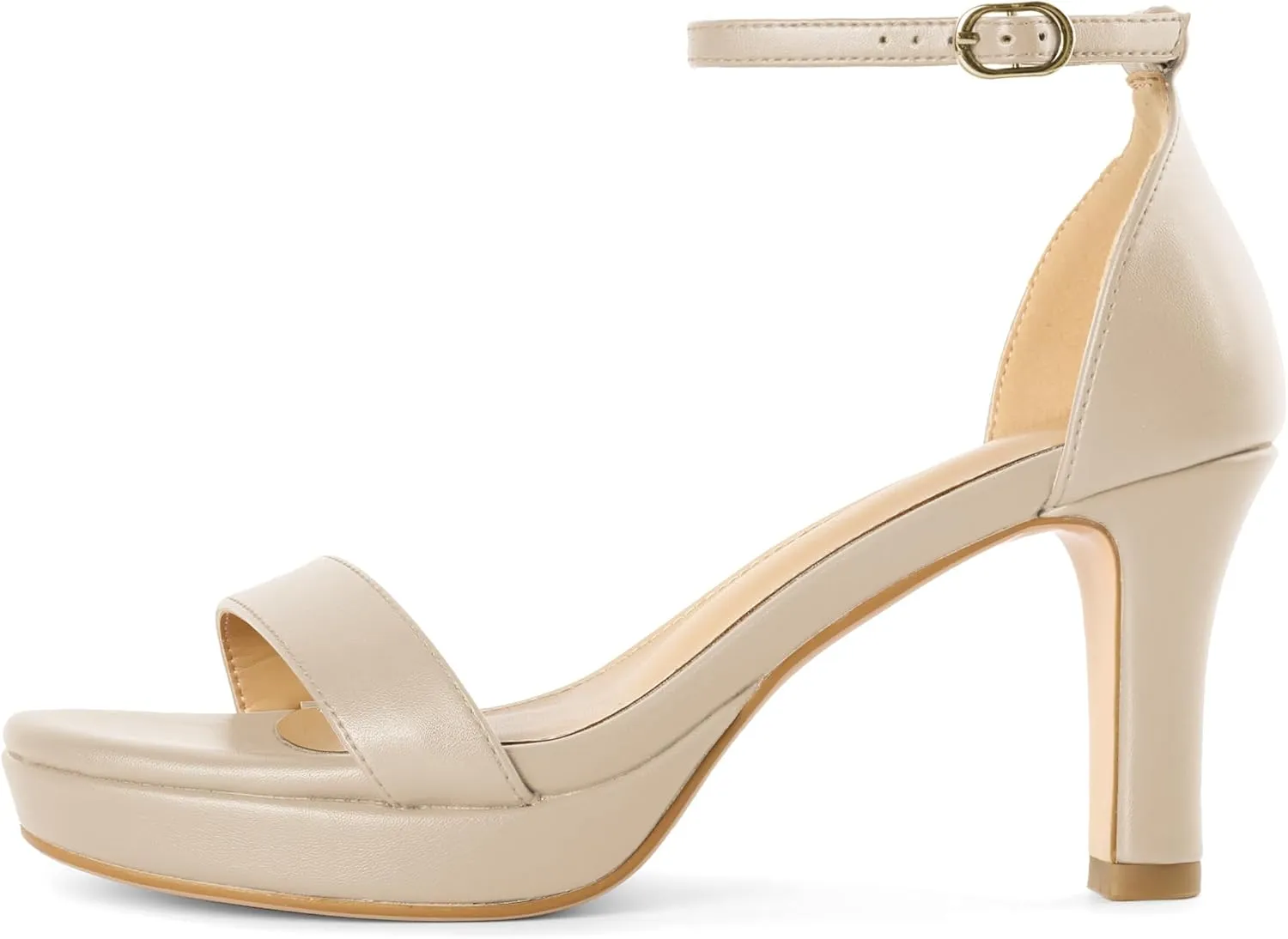 YODEKS Women's Heeled Sandals Platform Sandals Chunky Heels Open Toe Strappy Block Heel with Adjustable Ankle Strap