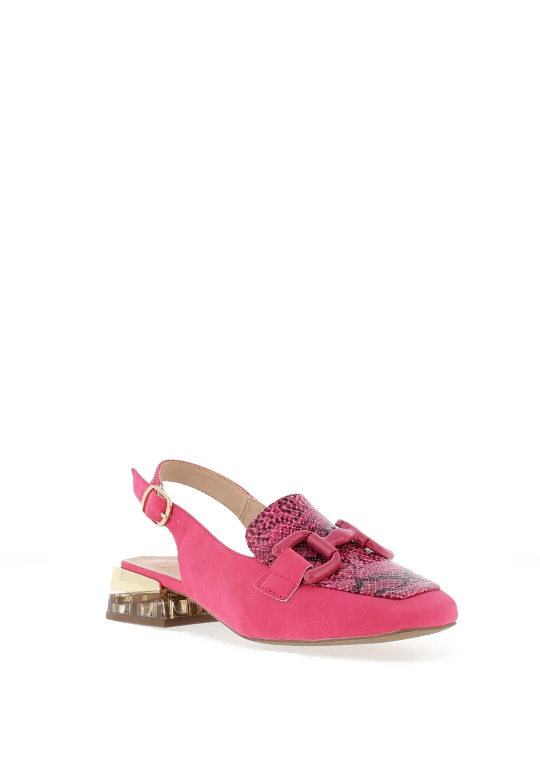 Zanni & Co. Diraz Sling Back Loafers, Fuchsia Scale
