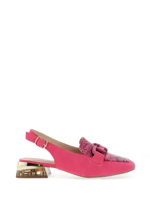 Zanni & Co. Diraz Sling Back Loafers, Fuchsia Scale