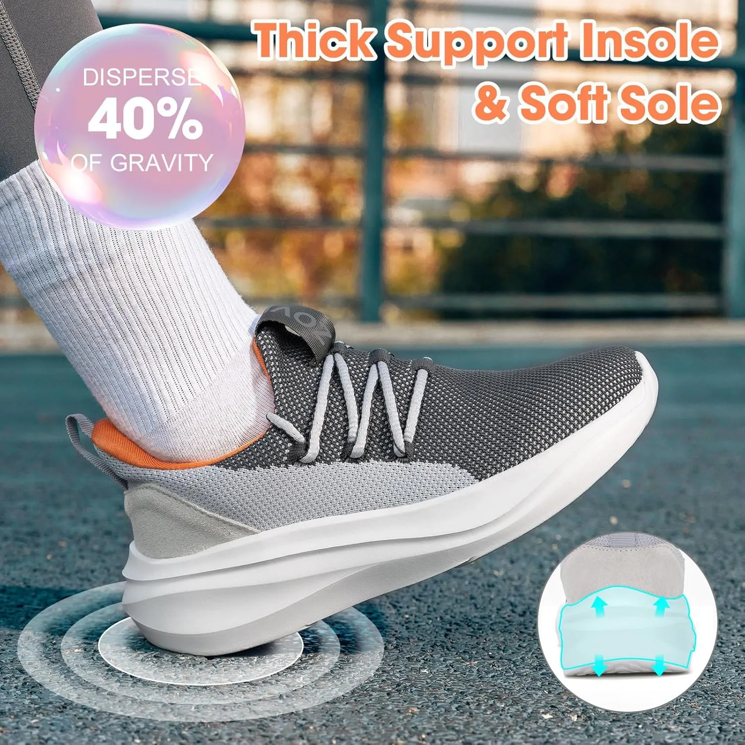 ZOVE Wide Toe Box Shoes Women Tennis Sneakers Arch Support Extra Wide Width Running Shoes for Women Walking Athletic